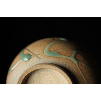小杉焼 流描青磁茶碗　P433 