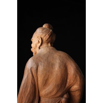 太田南海 桃仙人 木彫像　X438 