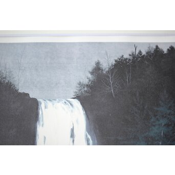 千住博「滝・崖の木」Hiroshi Senju Water fall リトグラフ 額装　Z513 