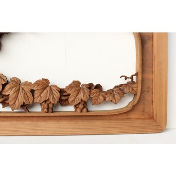 大島五雲 井波彫刻 葡萄と栗鼠 2枚1組　R0453 