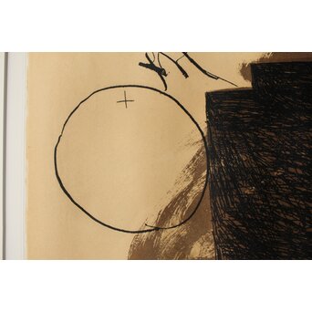 アントニ タピエス Antoni Tàpies【Cercle croix et collage】アクアチント サインあり　Z583 