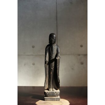 木彫 地蔵菩薩像 民間仏　X585 
