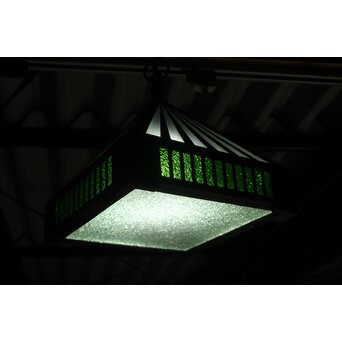 アールデコ ダイア緑色ガラス シャンデリア照明　A0516Y 