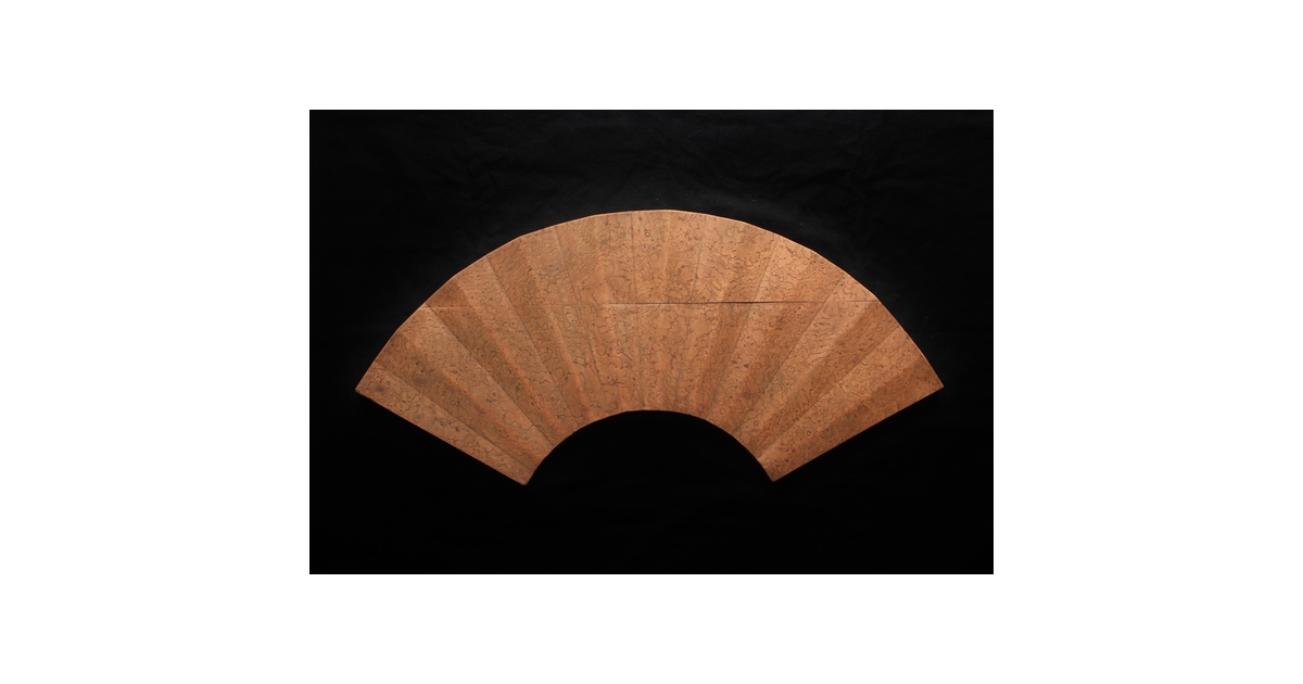 総玉杢 扇型 州浜台 X604｜骨董店 のびる 古美術 骨董 和風建具