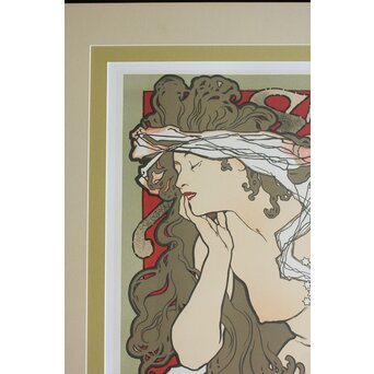 Alphonse Mucha ミュシャ「SALON des CENT」ミュシャ財団認定 リクリエーション版画 リトグラフ　Z706 