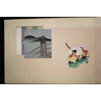 八宝堂/八寶堂 御伽絵 児島玉鳳画 木版画15枚 画帳　Z719 