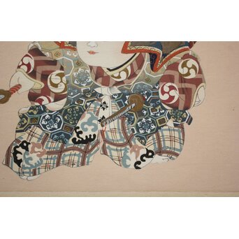 八宝堂/八寶堂 御伽絵 児島玉鳳画 木版画15枚 画帳　Z719 