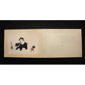 八宝堂/八寶堂 御伽絵 児島玉鳳画 木版画15枚 画帳　Z719 