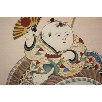 八宝堂/八寶堂 御伽絵 児島玉鳳画 木版画15枚 画帳　Z719 