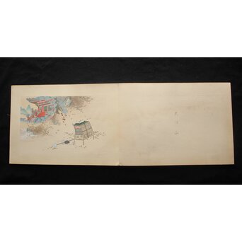 八宝堂/八寶堂 御伽絵 児島玉鳳画 木版画15枚 画帳　Z719 