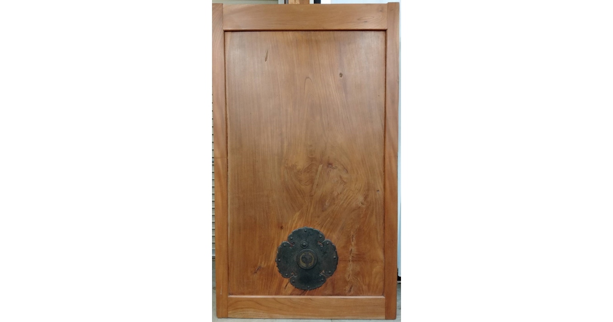 欅一枚板蔵戸 W0219｜骨董店 のびる 古美術 骨董 和風建具 蔵戸 買取の