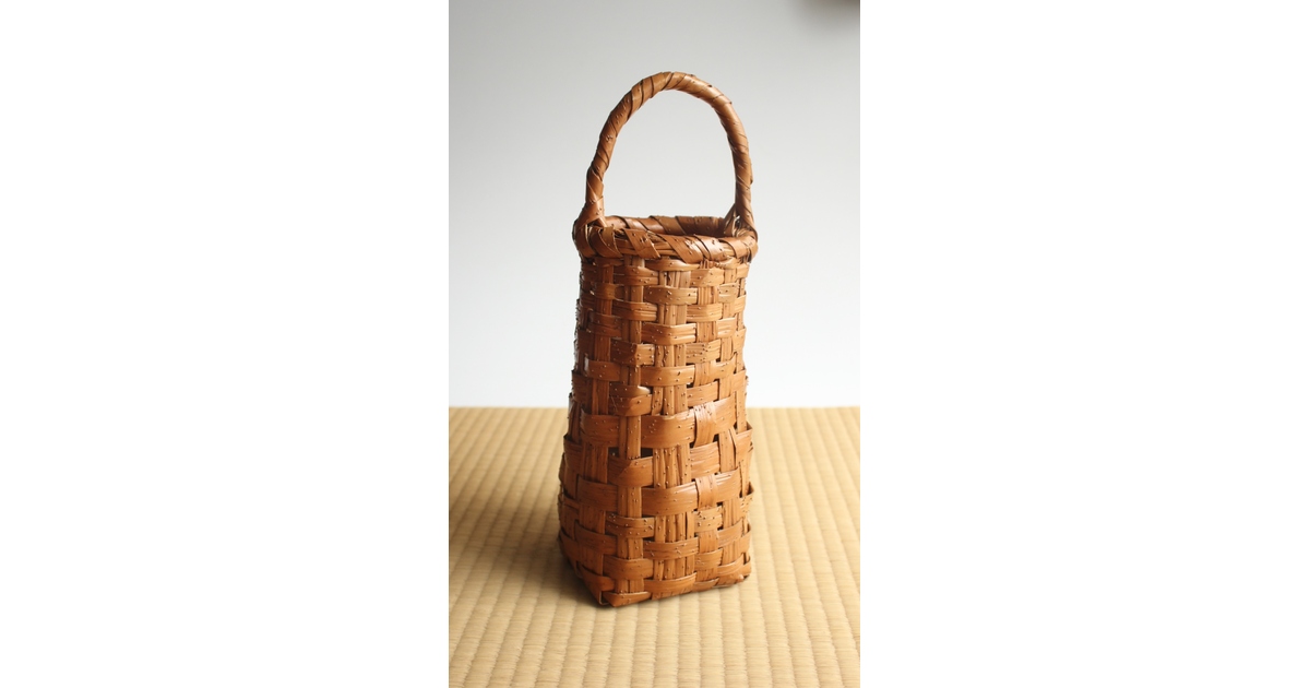 山本竹龍齋 蓮 花籠 U403｜骨董店 のびる 古美術 骨董 和風建具