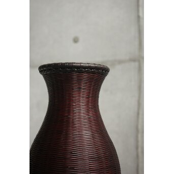 二代 前田竹房斎 磁器写竹籠　U412 