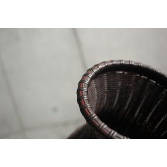 二代 前田竹房斎 磁器写竹籠　U412 