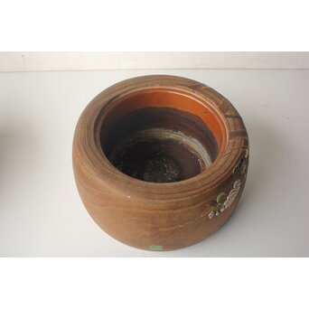 三浦乾也 桜と瓢箪文 火鉢 一対　P641 