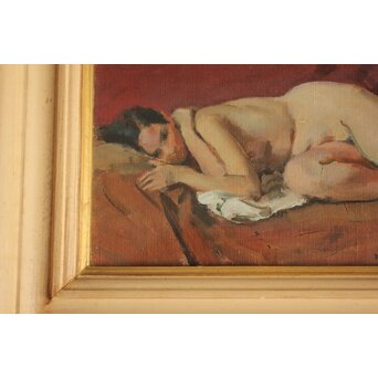 寺内萬治郎「裸婦」油彩額装　Z843 