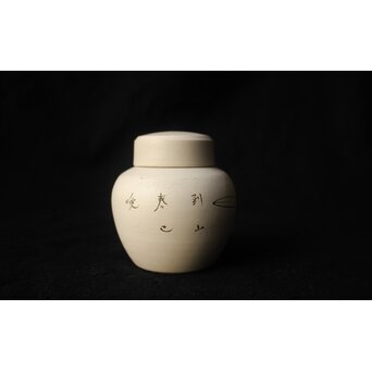 乾亭焼 白泥 茶壺　P643 