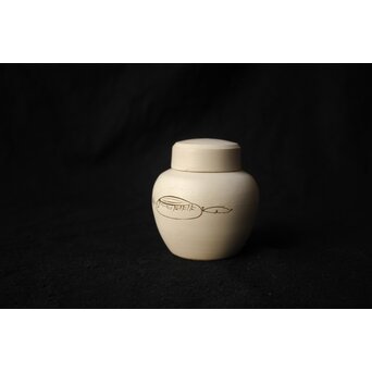 乾亭焼 白泥 茶壺　P643 