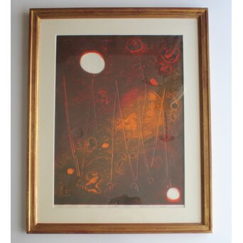 虎（翠石)の屏風絵  12曲　2枚1組（美術品、骨董品、レトロ、ビンテージ） 所蔵作品の紹介】龍と虎の両者がにらみあうように対峙する本作