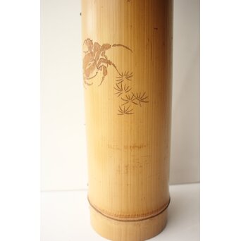 初代 田辺竹雲斎 白竹花生　U417 