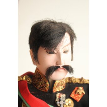 京都丸平 大木平蔵 大将人形 明治天皇陛下 共箱　U420 
