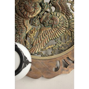 鳳凰紋 4灯シャンデリア照明　A566 