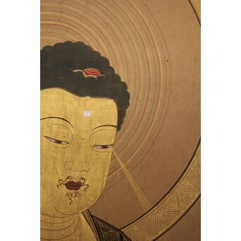 阿弥陀如来 来迎図 紙本掛軸　Z933 