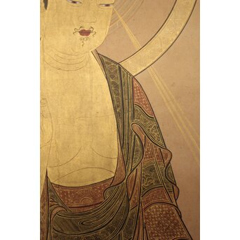 阿弥陀如来 来迎図 紙本掛軸　Z933 