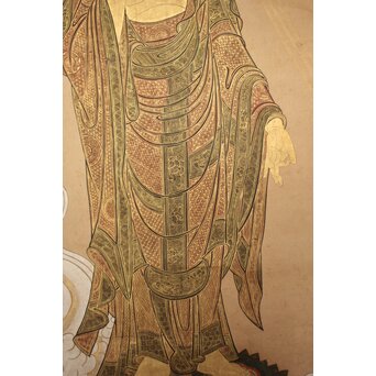 阿弥陀如来 来迎図 紙本掛軸　Z933 