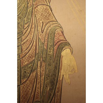 阿弥陀如来 来迎図 紙本掛軸　Z933 