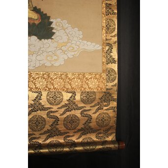 阿弥陀如来 来迎図 紙本掛軸　Z933 