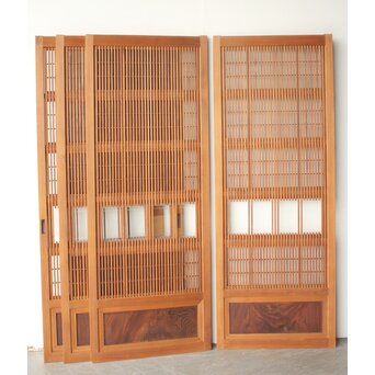 障子枠付 細身障子戸 4枚1組　L1217