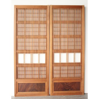 障子枠付 細身障子戸 4枚1組　L1217 CD　表