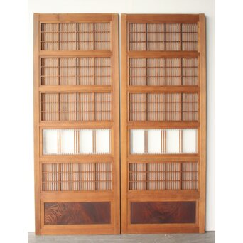 障子枠付 細身障子戸 4枚1組　L1217 CD　ウラ