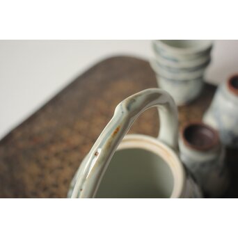 倣 安南意 真葛窯  二十四孝之画 急瓶 煎茶碗　P648 