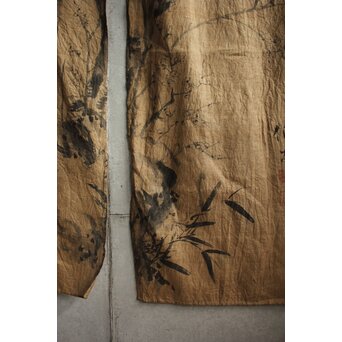 暖簾 水墨画　U423 