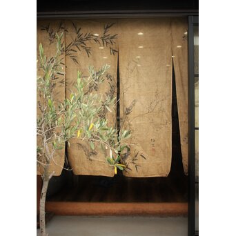 暖簾 水墨画　U423 