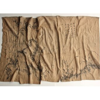 暖簾 水墨画　U423 