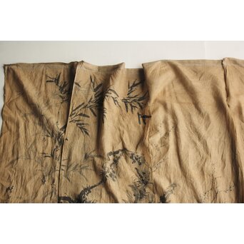 暖簾 水墨画　U423 