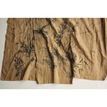 暖簾 水墨画　U423 