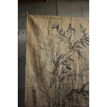 暖簾 水墨画　U423 