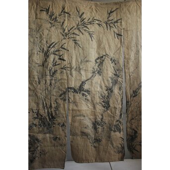 暖簾 水墨画　U423 