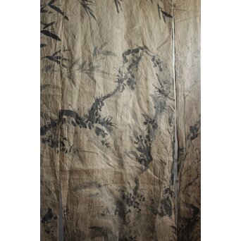 暖簾 水墨画　U423 