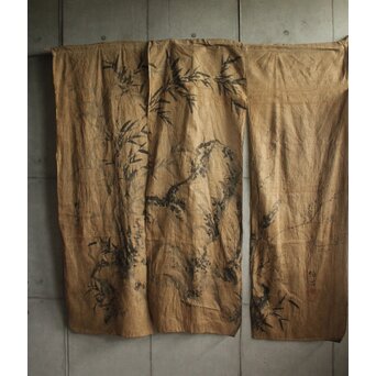 暖簾 水墨画　U423 