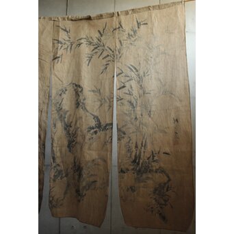 暖簾 水墨画　U423 