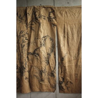 暖簾 水墨画　U423 