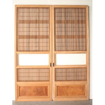 障子枠付 細身格子戸 4枚1組　L1221 CD　表