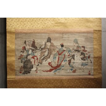 七福神図 紙本掛軸　Z946 