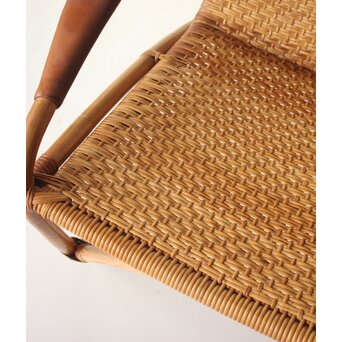 山川ラタン 籐肘掛椅子 2脚1組　T483 