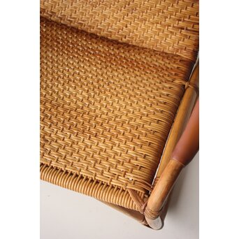 山川ラタン 籐肘掛椅子 2脚1組　T483 